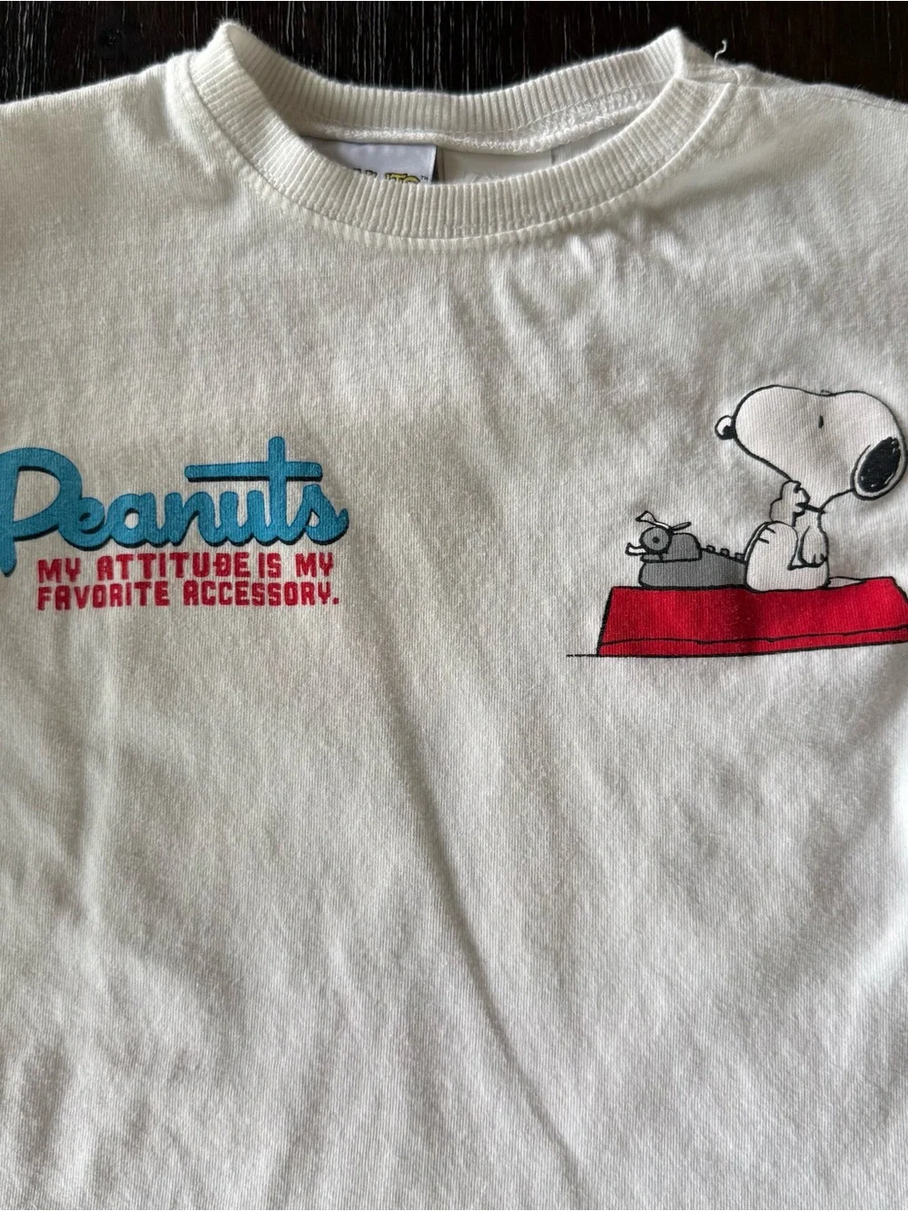 Zara White Tee with Snoopy